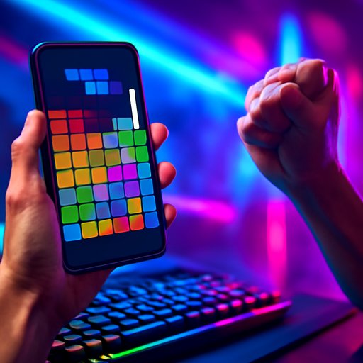 shuvo block puzzle board on phone